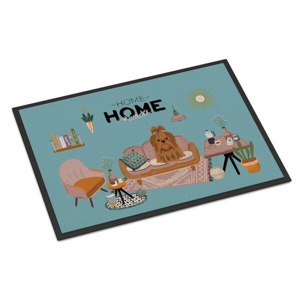 Carolines Treasures 18 x 27 in. Silver Chocolate Shih Tzu Sweet Home Indoor or Outdoor Mat CK7931MAT - main